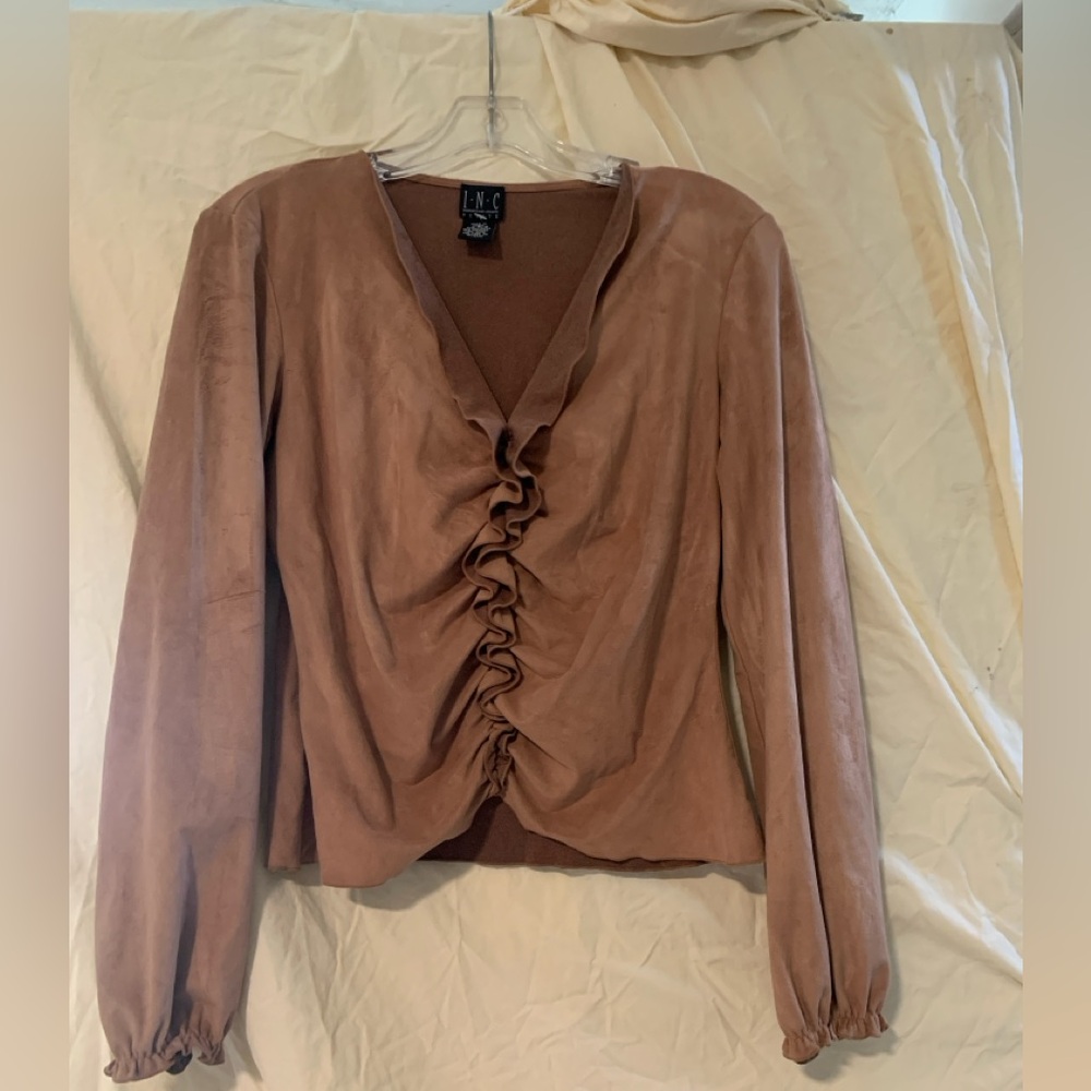 INC International Concepts Tan Blouse, new never worn